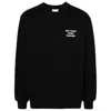 Drôle De Monsieur Black Sweatshirt With Bold Slogan And Elastic Hems In Black