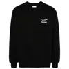 Drôle De Monsieur Black Sweatshirt With Bold Slogan And Elastic Hems In Black