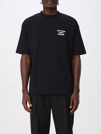 DRÔLE DE MONSIEUR T-SHIRT DRÔLE DE MONSIEUR MEN COLOR BLACK,H14658002