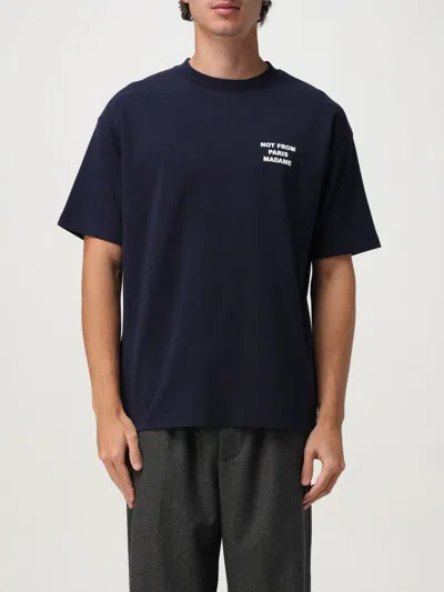 DRÔLE DE MONSIEUR T-SHIRT DRÔLE DE MONSIEUR MEN COLOR BLUE,H14658009