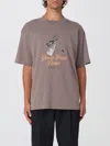 Drôle De Monsieur Key-tassel Print T-shirt In Gray
