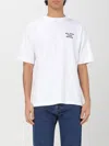 Drôle De Monsieur White Crewneck T-shirt With Slogan Print On The Front And Back In Cotton Man In White