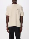 Drôle De Monsieur White Crewneck T-shirt With Slogan Print On The Front And Back In Cotton Man In White