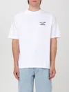 Drôle De Monsieur White Crewneck T-shirt With Slogan Print On The Front And Back In Cotton Man In White