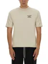 Drôle De Monsieur White Crewneck T-shirt With Slogan Print On The Front And Back In Cotton Man In White