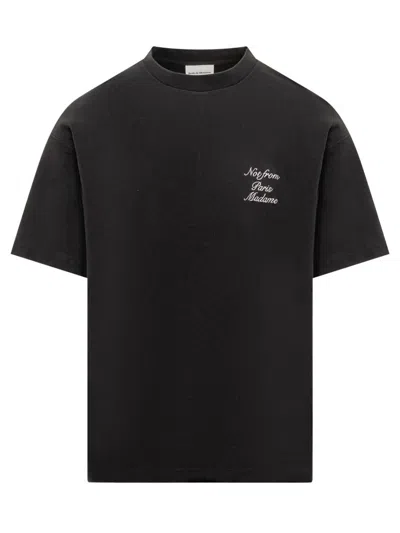 Drôle De Monsieur Drole De Monsieur T-shirt Le Slogan In Black