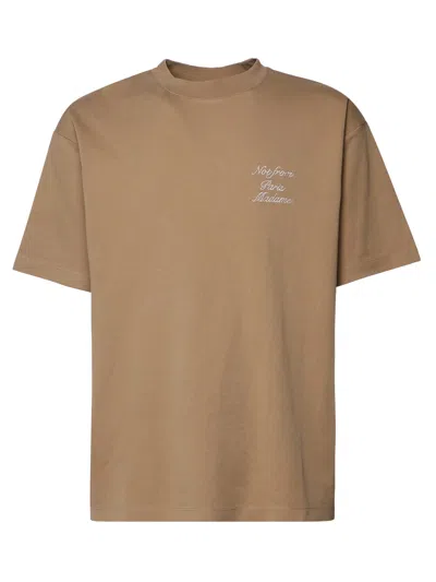 Drôle De Monsieur T-shirt Le T-shirt Slogan Classique In Brown