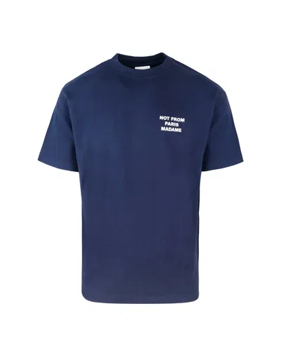 Drôle De Monsieur T Shirt Slogan Blu In Blue