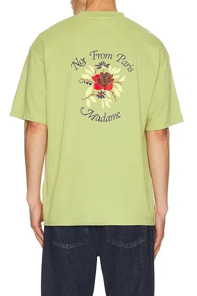 Drôle De Monsieur Slogan Rose T-shirt In Green