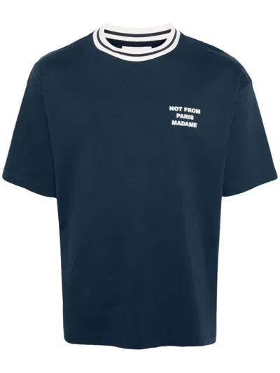 Drôle De Monsieur T-shirt With Logo Application In Blue
