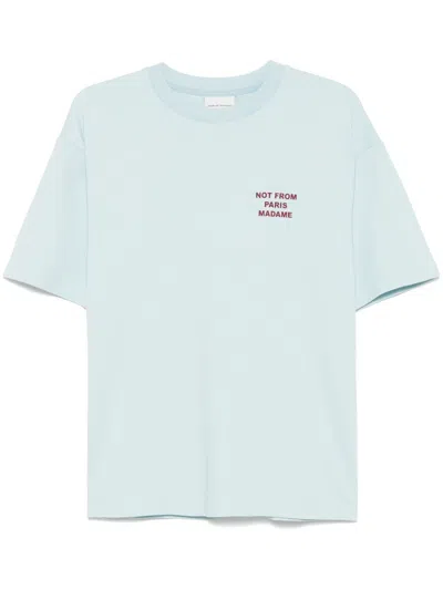 Drôle De Monsieur Drole De Monsieur T-shirt With Slogan In Blue