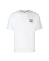 Drôle De Monsieur White Crewneck T-shirt With Slogan Print On The Front And Back In Cotton Man In White