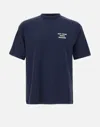Drôle De Monsieur Blue Crewneck T-shirt With Slogan Print On The Front And Back In Cotton Man