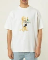 Drôle De Monsieur Crewneck Graphic Print T-shirt With Short Sleeves In White