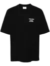 Drôle De Monsieur Black Crewneck T-shirt With Slogan Print On The Front And Back In Black
