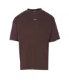 Drôle De Monsieur Crew Neck Short Sleeve Straight Hem T-shirt In Brown