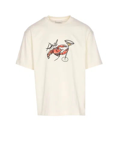 Drôle De Monsieur Graphic Print Crewneck T-shirt Le Homard Design In White