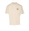 Drôle De Monsieur White Crewneck T-shirt With Slogan Print On The Front And Back In Cotton Man In Neutral