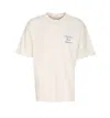 Drôle De Monsieur Cursive Slogan Graphic Print Crew Neck T-shirt In White