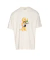 Drôle De Monsieur Crewneck Graphic Print T-shirt With Short Sleeves In White