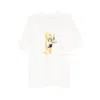 Drôle De Monsieur Crewneck Graphic Print T-shirt With Short Sleeves In Neutral