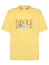 Drôle De Monsieur Graphic Print Tennis Court T-shirt In Yellow