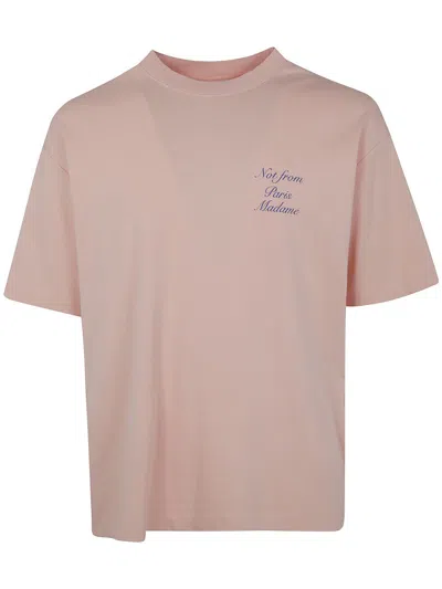 Drôle De Monsieur Graphic Print Cursive Slogan T-shirt In Multicolor