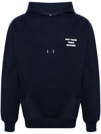 Drôle De Monsieur The Hoodie Slogan In Blue