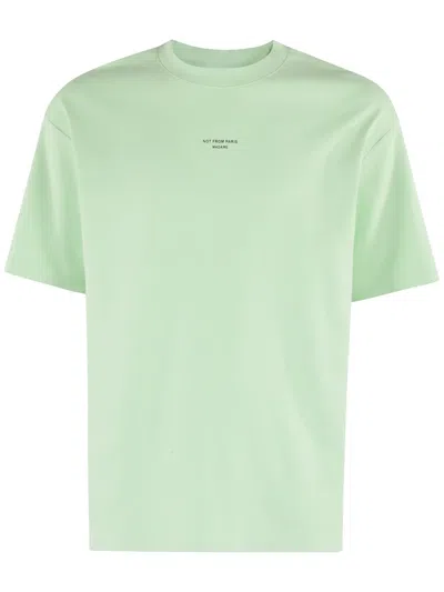 Drôle De Monsieur Drole De Monsieur Le T Shirt Slogan Classique In Green