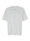 Drôle De Monsieur 'slogan Classique' White Classic T-shirt With Logo Print In White