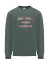 Drôle De Monsieur Drole De Monsieur Le Sweatshirt Slogan In Green