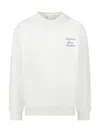 Drôle De Monsieur Logo Crew Neck Sweatshirt In White