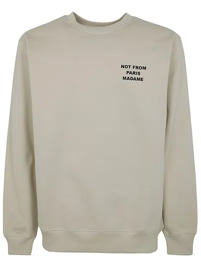 Drôle De Monsieur Le Sweatshirt Slogan Classique In White