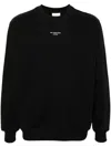 Drôle De Monsieur 'le Slogan Classique' Black Crewneck Sweatshirt With Contrasting Print In Black