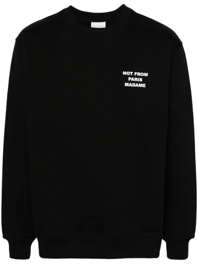 Drôle De Monsieur The Slogan Sweatshirt In Black