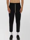 Drôle De Monsieur Black Carrot Pants With Drawstring In Wool Blend Man