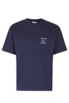 Drôle De Monsieur Le T-shirt Slogan Calligraphy T-shirt In Ny Navy