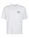 Drôle De Monsieur White Crewneck T-shirt With Slogan Print On The Front And Back In White