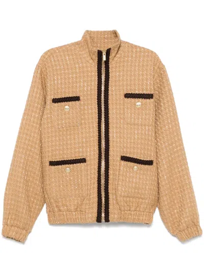 Drôle De Monsieur Tweed Jacket In Neutrals