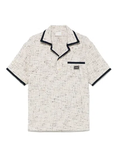Drôle De Monsieur Tweed-poloshirt In Nude