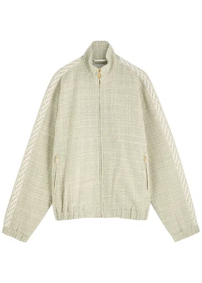 Drôle De Monsieur Tweed Lace-insert Track Top In Multi