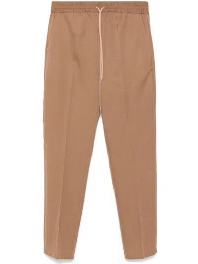 Drôle De Monsieur Twill Trousers In Brown