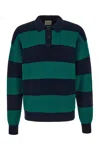 Drôle De Monsieur Two-tone Wool And Cotton Sweater In Ny
