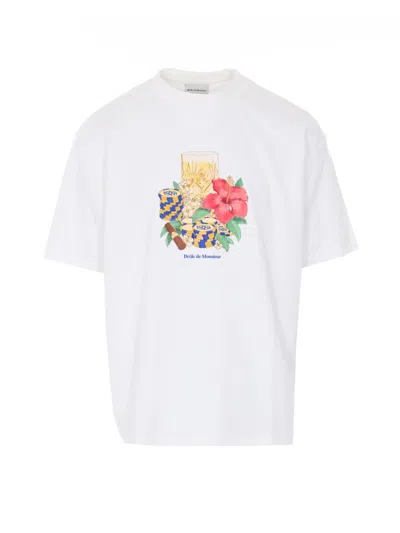 Drôle De Monsieur Drole De Monsieur Vase Havana T-shirt In White