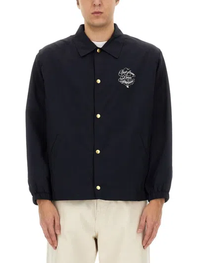 Drôle De Monsieur Vignes Slogan Print Jacket In Navy