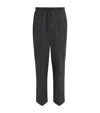 Drôle De Monsieur Virgin Wool-blend Drawstring-waist Trousers In Gray