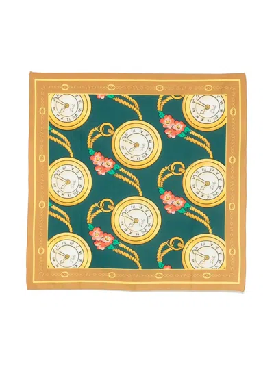 Drôle De Monsieur Watch-print Scarf In Brown