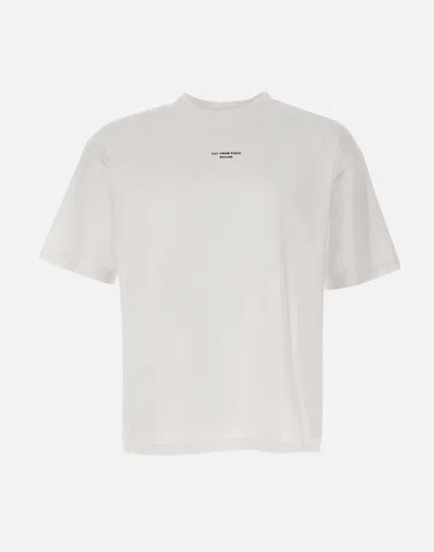 Drôle De Monsieur 'slogan Classique' White Classic T-shirt With Logo Print