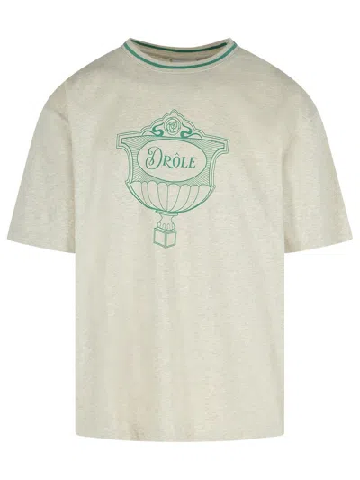 DRÔLE DE MONSIEUR DRÔLE DE MONSIEUR WHITE COTTON T-SHIRT