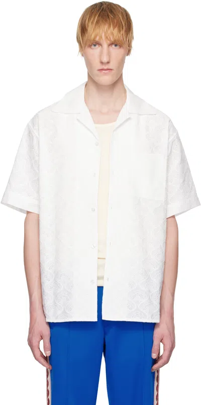 Drôle De Monsieur White 'la Chemise Brodée Tapisserie' Shirt